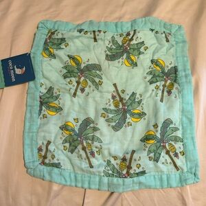 Coco Moon 16x16 Baby Security Blanket with Banana Palm Tree Print